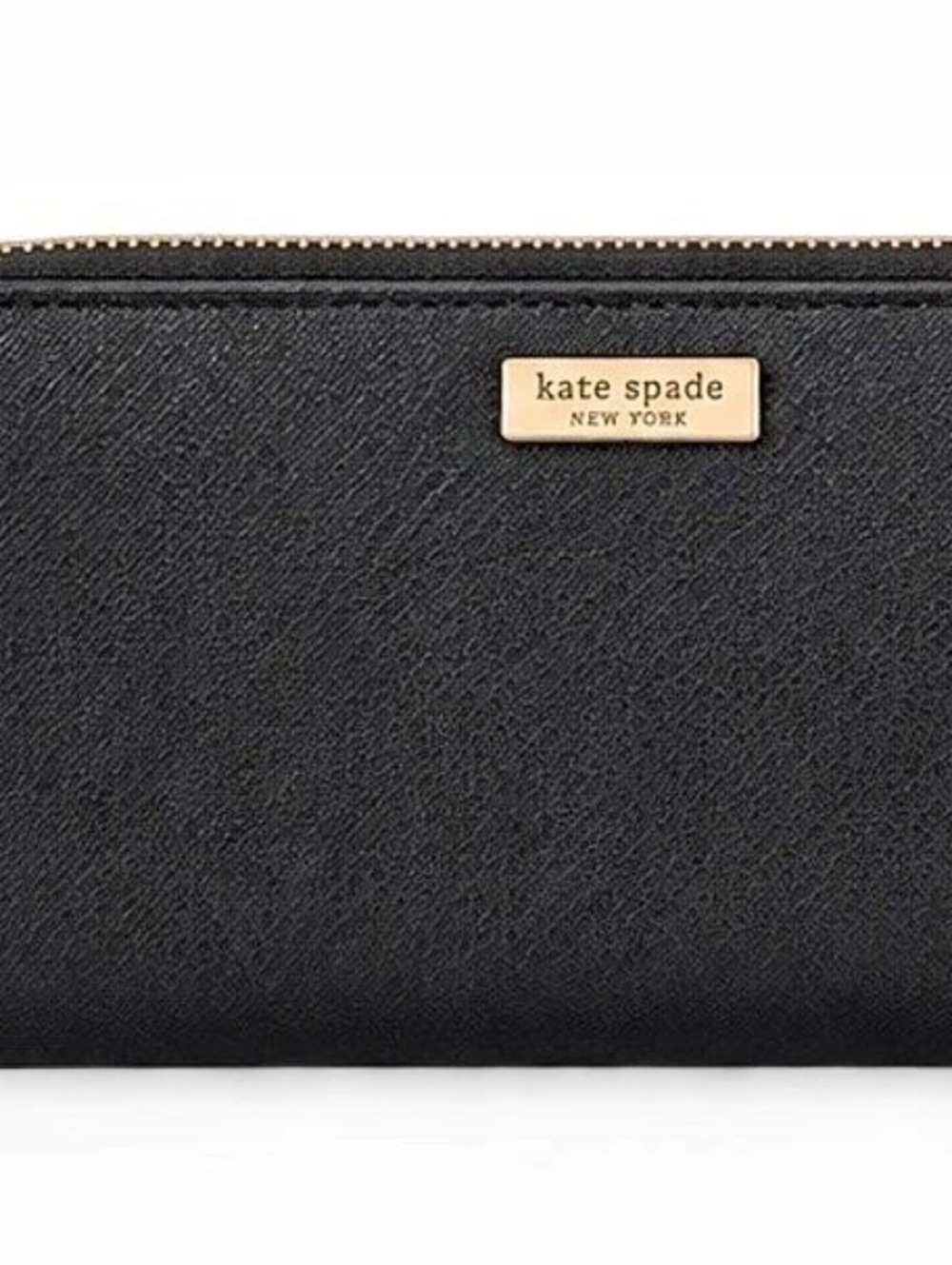 Kate Spade New York Black Zip-Around Continental Wallet – Never Used